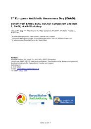 Bericht vom EARSS-ESAC-EUCAST Symposium und dem 2 ...