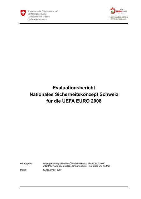 Evaluationsbericht Nationales Sicherheitskonzept Schweiz für die ...