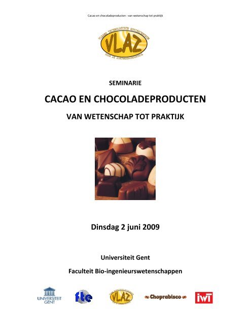 CACAO EN CHOCOLADEP CACAO EN ... - Universiteit Gent