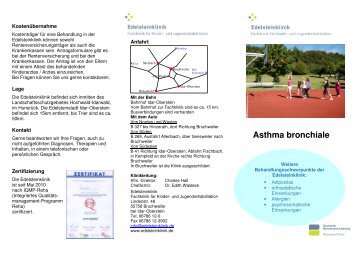 Flyer Asthma bronchiale April 2011 - Edelsteinklinik