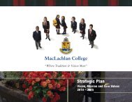 MacLachlan College - Our Kids