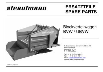 ERSATZTEILE SPARE PARTS