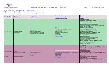 Ausstehende Schweizermeisterschaften 2006 - Edudoc