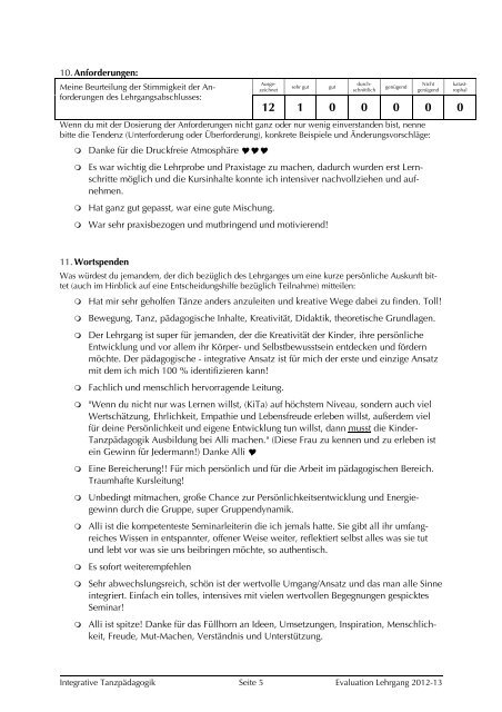 Evaluation Integrative KindertanzpÃ¤dagogik ... - Integrativer Tanz