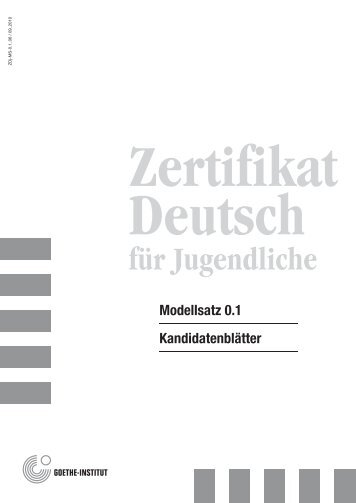 Zertifikat Deutsch fÃ¼r Jugendliche