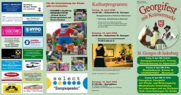 Kulturprogramm: - Gemeinde St. Georgen ob Judenburg