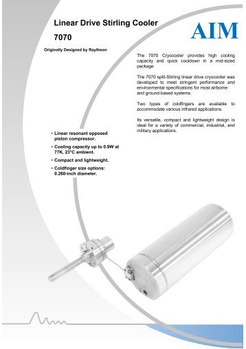 Linear Drive Stirling Cooler 7070 - AIM Infrarot-Module GmbH