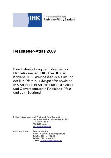 Realsteuer-Atlas 2009 - IHK Koblenz