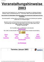 Veranstaltungshinweise 2003 - Holderfreunde.de