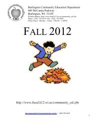 Fall 2012 Booklet - Burlington Area Schools