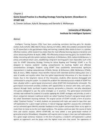 Chapter 1 Game‐based Practice in a Reading Strategy Tutoring ...