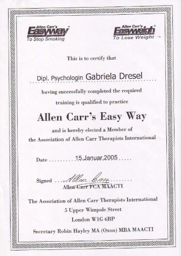 Gabriela Dresel - Allen Carr's Easyway