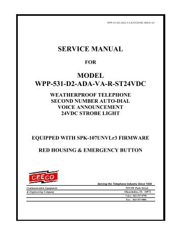service manual model wpp-531-d2-ada-va-r-st24vdc - Ceeco.com