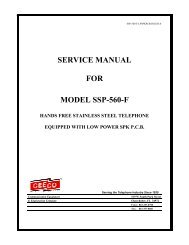 service manual for model ssp-560-f hands free ... - Ceeco.com
