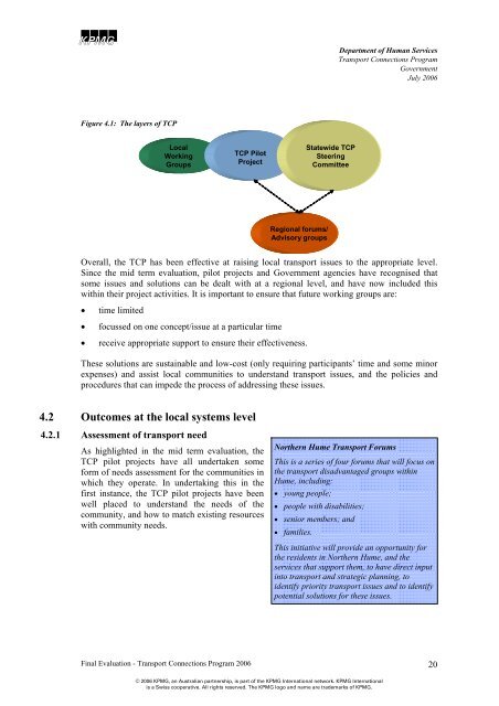 Transport Connections Evaluation Report - TDSA