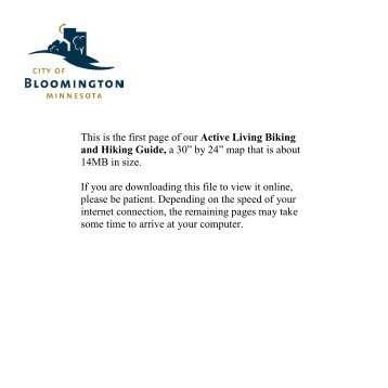 Bloomington Active Living Biking and Hiking ... - City of Bloomington