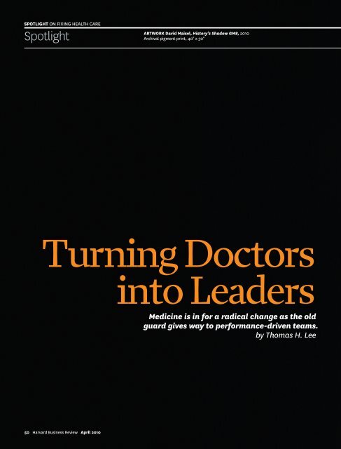 Turning Doctors Into Leaders - NHS North West Leadership Academy