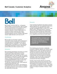 Bell Canada Customer Analytics - Angoss Software Corporation