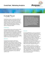 Conde Nast Marketing Analytics - Angoss Software Corporation