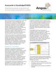 Scorecards in KnowledgeSTUDIO - Angoss Software Corporation