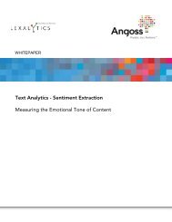 Text Analytics - Sentiment Extraction - Angoss Software Corporation