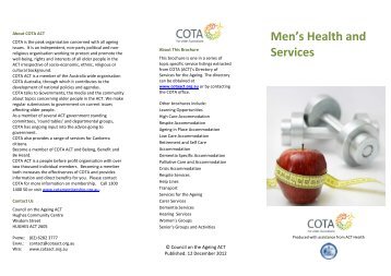 Men's Health and Services - COTA ACT