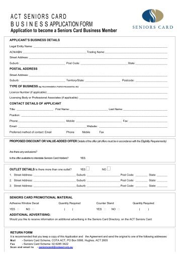 Application Form - COTA ACT