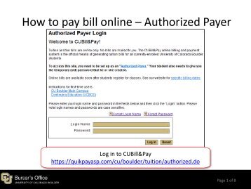 How to pay bill online – Authorized Payer