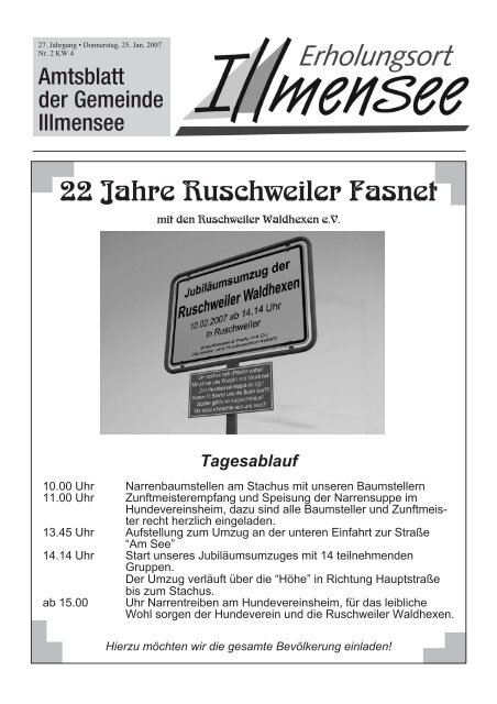 22 Jahre Ruschweiler Fasnet Illmensee
