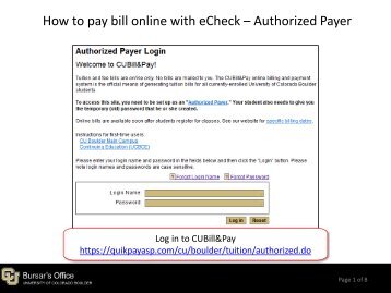 How to pay bill online with eCheck – Authorized Payer