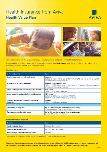 Health Value Plan - Aviva