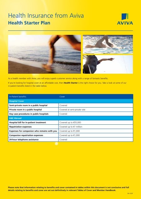 Health Starter Plan Aviva