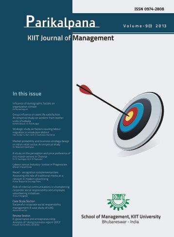 Vol.9(i) - School of Management, KIIT University