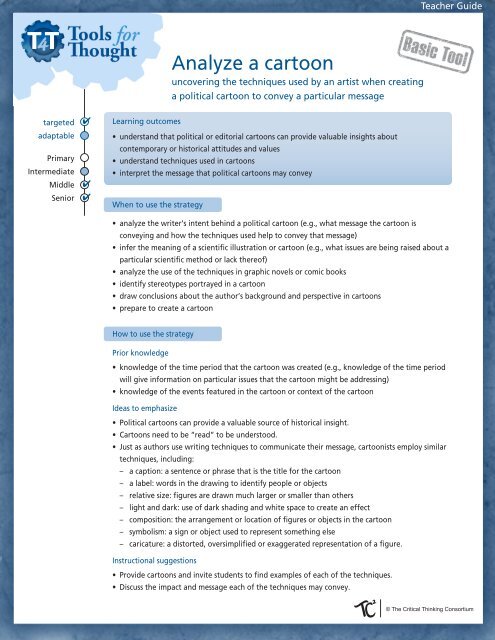 analyze a cartoon PDF - The Critical Thinking Consortium analyze a cartoon PDF - The Critical Thinking Consortium