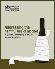 Addressing the harmful use of alcohol - WHO Western Pacific Region