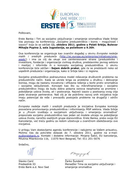 Eu Sme Week Poziv I Agenda Socijalno Ukljua Ivanje I Smanjenje