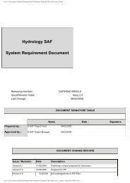 Hydrology SAF System Requirement Document - H-SAF