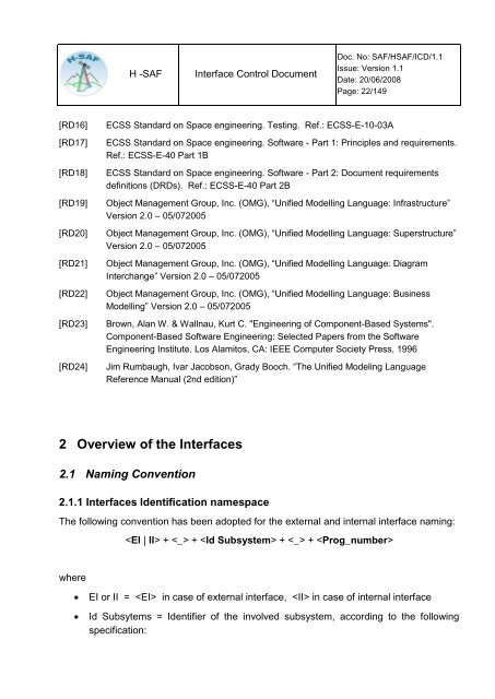 Interface Control Document (ICD) - H-SAF