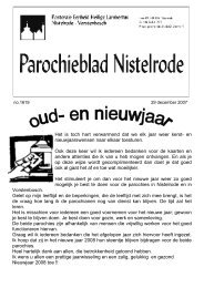 29 dec - 04 jan - Pastorale eenheid Nistelrode - Vorstenbosch