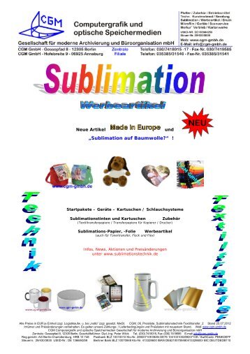 „Sublimation auf Baumwolle?“ ! - Computergrafik und optische ...