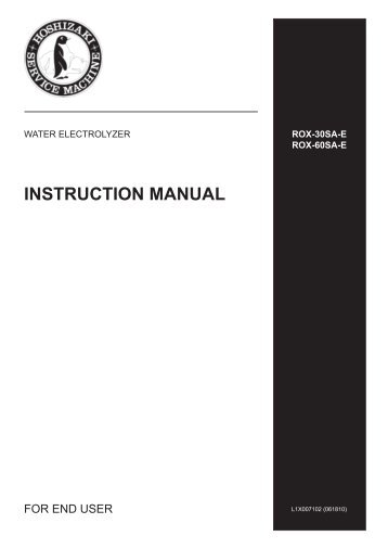 ROX60SA-E instruction manual.pdf - Hoshizaki