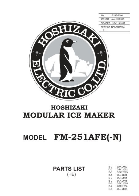 FM251AFE - Hoshizaki