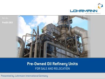 Pre-Owned Oil Refinery Units - Lohrmann