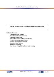 Part B: Heat Transfer Principals in Electronics Cooling