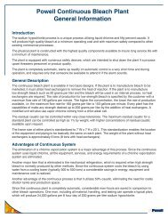 Powell Continuous Bleach Plant General Information
