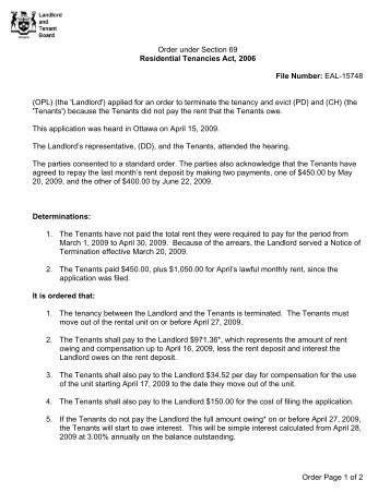 N4 Instructions Landlord Tenant Board