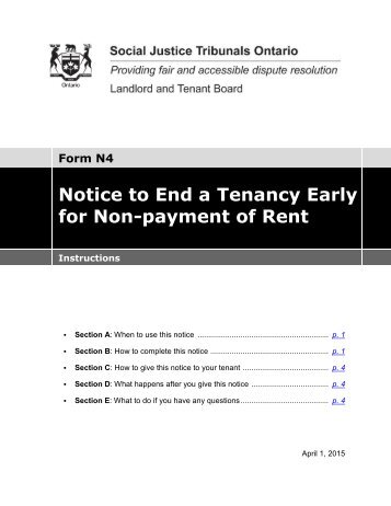 N4 Instructions - Landlord Tenant Board