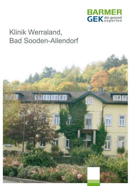 Klinik Werraland - Bad Sooden-Allendorf  ( PDF , 303 KB - Barmer GEK