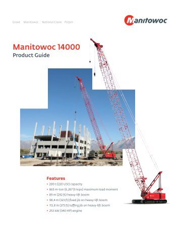 Manitowoc 14000 Product Guide/Load Charts