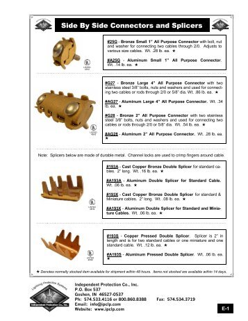 Side By Side Connectors and Splicers - Independent Protection ...